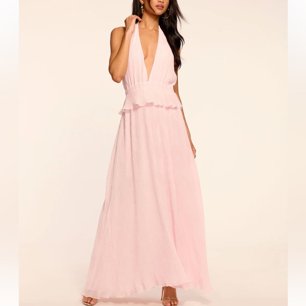 Ramy Brook Genevieve Plunging Halterneck Maxi Dress